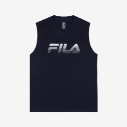 Fila Regular Fitspeedy Logo less - Miesten Poolopaita - Laivastonsininen | FI-15074